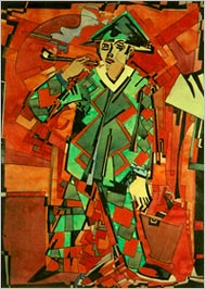 Ado Vabbe 'Arlekiin', akvarell 1924